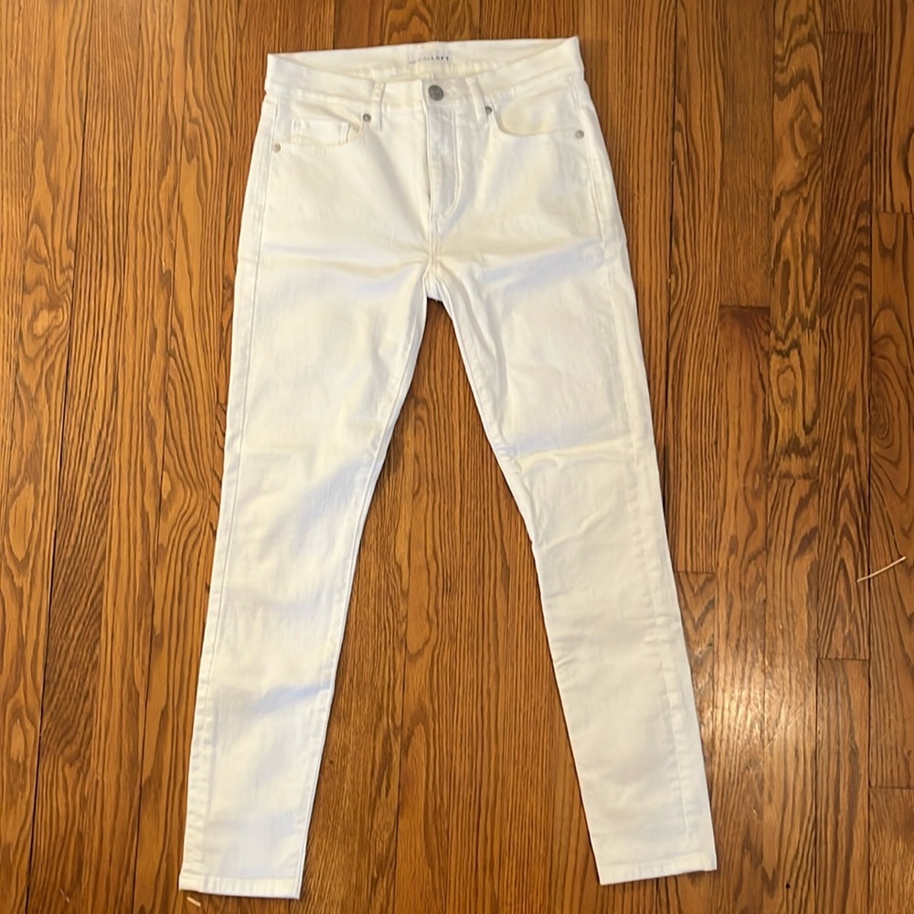 Loft white denim jeans